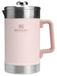 Stanley Classic Stay-Hot French Press Coffee Maker 48 oz | 5 Minute Brew, 4 Hours Hot | Mesh Filter for Coffee Grounds | Insulated Stainless Steel French Press | BPA-Free | Rose Quartz