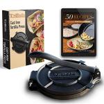 Tortillada – Premium Tortilla Press Cast Iron with Recipes E-Book (8 Inch)