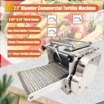 Yokoma Commercial Tortilla Machine Corn Tortilla Making Machine 7.1" Diameter Automatic Tacos Making Machine 0.04"-0.24" Tacos Making Machine Automatic Chapatti Machine, AC110V 0.04"-0.24" Thickness