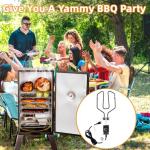 Upgrade 1650W Electric Smoker Heating Element Replacement Kit with Adjustable Thermostat Probe Cord Compatible with Masterbuilt, SmokeHollow, Cuisinart, Brinkmann Gourmet, Char-Broil and Cerakote Oven