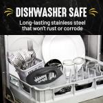 Checkered Chef Salad Chopper Tool with Cover, Mezzaluna Knife Stainless Steel Vegetable Rocker, Mincer, Cutter