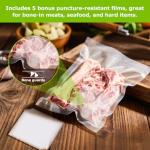 Bonsenkitchen Precut Vacuum Bags 100 Quart 8" x 12", BPA Free, Commercial Grade Textured Food Sealer Bag, Thick Embossed Bags for Storage and Sous Vide Cooking VB3205