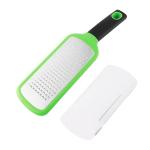 LVVXIXI Handheld Cheese Grater, Stainless Steel Lemon Citrus Peeler, Flat Handheld Slicer for Cheese, Lemon, Chocolate and Spices/Crude Hole (Green)