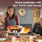 VAlinks Electric Chocolate Melting Pot Chocolate Fondue Pot Set 3-Section Serving Trays with 6pcs Dipping Forks Perfect for Housewarming Christmas Party Gifts (Brown)