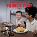 SugarWhisk Double Mini Waffle Maker Machine, Chaffle Maker, Waflera Electrica, Small Waffle Iron for Waffles, Keto Chaffles, Hash Browns, Cookies, 4 Inch