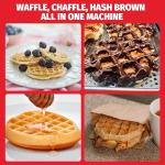 SugarWhisk Double Mini Waffle Maker Machine, Chaffle Maker, Waflera Electrica, Small Waffle Iron for Waffles, Keto Chaffles, Hash Browns, Cookies, 4 Inch