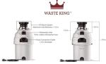 Waste King Garbage Disposal for Kitchen Sink with Power Cord, Food Waste Disposer, L-8000