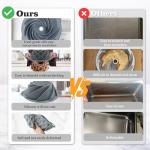 Tongjude 4 Pieces Silicone Fluted Cake Pans, 6/7/8 Cups Tube Baking Pan, Non-Stick Kitchen Oven Baking Pans, Silicone Molds for Homemade Cake, Bread and Jello, Grey