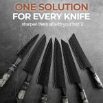 DerHed rolling knife sharpener, durable diamond grinding head, replacement grinding head, 15 degree and 20 degree sharpening bevel suitable for various kitchen knives