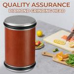 DerHed rolling knife sharpener, durable diamond grinding head, replacement grinding head, 15 degree and 20 degree sharpening bevel suitable for various kitchen knives