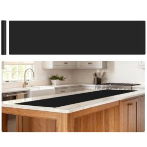 Gartful 78.7 x 15.7 inch Extra Large Silicone Mat for Kitchen, Non Slip Countertop Protector Heat-Resistant Multipurpose Pad for Dinner Table, Coffee Bar, Black