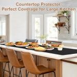 Gartful 78.7 x 15.7 inch Extra Large Silicone Mat for Kitchen, Non Slip Countertop Protector Heat-Resistant Multipurpose Pad for Dinner Table, Coffee Bar, Black