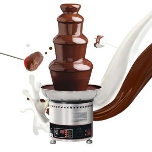 Commercial Chocolate Fountain Machine, Chocolate Fountains for Parties Weddings and Parties 4 Tier Chocolate Fountain Machine for Melts Cheese, Queso, Candy and Liqueur
