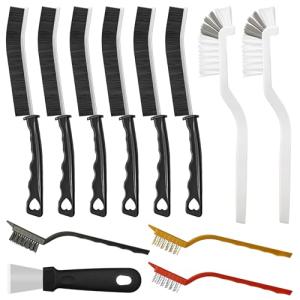 4TH Crevice Cleaning Brush Set–Household Deep Cleaning Supplies, Perfect for Small Spaces, Grout, and Tough Tasks -12 Pack