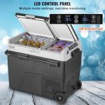 VEVOR Portable Car Refrigerator, 12 Volt Car Refrigerator Fridge, 58 L / 61.5 QT Dual Zone Portable Freezer, -4℉-68℉ Adjustable Temperature, Compressor Cooler for Home, Outdoor, Camping, RV, Car