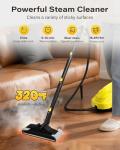 KROQO Multi-Purpose Steam Cleaner with 23 Accessories. Powerful steam cleaner effortlessly tackles grease and grime on any surface. 16.4-foot extra-long power cord delivers exceptional coverage.
