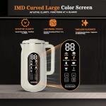 10 in 1 Nut Milk Maker Machine，42oz IMD Screen Almond Milk Maker, Soy Milk Maker with Self-Cleaning, Delay Start, Keep Warm, Automatic Plant-Based Milk Blender for Juice, smoothie, Soup, Boil Water