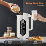 10 in 1 Nut Milk Maker Machine，42oz IMD Screen Almond Milk Maker, Soy Milk Maker with Self-Cleaning, Delay Start, Keep Warm, Automatic Plant-Based Milk Blender for Juice, smoothie, Soup, Boil Water