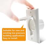 Standard Central Vacuum Wall Plate Inlet Valve Cover, for Beam Central Vac Installation Parts, Nutone Vacuum Wall Plate, White Round Door - 2 Pack