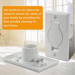 Standard Central Vacuum Wall Plate Inlet Valve Cover, for Beam Central Vac Installation Parts, Nutone Vacuum Wall Plate, White Round Door - 2 Pack