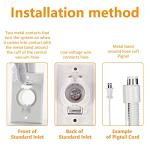 Standard Central Vacuum Wall Plate Inlet Valve Cover, for Beam Central Vac Installation Parts, Nutone Vacuum Wall Plate, White Round Door - 2 Pack