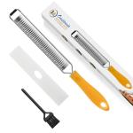 OIM Omiiomio Lemon Zester & Heavy Duty Cheese Grater & Vegetable Grater — Parmesan Cheese Lemon, Garlic, Nutmeg, Chocolate, Fruits, Vegetables, Ginger - Cheese Shredder & Stainless Steel Grater