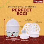 truTRTL 4 in 1 electric egg cooker | Boils upto 14 eggs | Poacher | Omelet maker | Vegetable steamer, dumpling & More | Marble