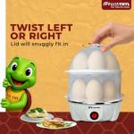 truTRTL 4 in 1 electric egg cooker | Boils upto 14 eggs | Poacher | Omelet maker | Vegetable steamer, dumpling & More | Marble