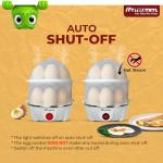 truTRTL 4 in 1 electric egg cooker | Boils upto 14 eggs | Poacher | Omelet maker | Vegetable steamer, dumpling & More | Marble