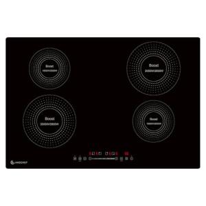 AMZCHEF Electric Cooktop 30 Inch with 4 BOOST Burners Bulid-in Induction Cooktop, 220V-240V/7200W 9 Levels Stove Control by Slide Touch, Child Safety Lock, Pause,Timer and Overheat Protection, No plug