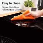 AMZCHEF Electric Cooktop 30 Inch with 4 BOOST Burners Bulid-in Induction Cooktop, 220V-240V/7200W 9 Levels Stove Control by Slide Touch, Child Safety Lock, Pause,Timer and Overheat Protection, No plug