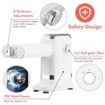 GVODE Electric Pasta Maker - 3-in-1 Pasta Sheet Roller & Cutter Set 700W Max Motor, includes Fettuccine & Spaghetti Maker with Cleaning Brush, White