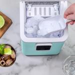 Igloo Self-Cleaning Countertop Ice Maker - Compact and Portable - Creates 26 lbs. Per Day, 8 Pieces Ready Every 7-8 Minutes - Includes Ice Scoop and Basket - Aqua