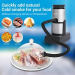 BORUIT Smoking Gun Cocktail Smoker Gun Includes Wood Chips and Accessories,Portable Drink Smoker,Indoor Food Smoker Infuser Kit for Cocktails,Meat,BBQ,Cheese,Veggies & Sous Vide（Silver)