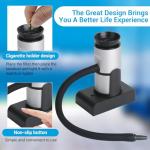 BORUIT Smoking Gun Cocktail Smoker Gun Includes Wood Chips and Accessories,Portable Drink Smoker,Indoor Food Smoker Infuser Kit for Cocktails,Meat,BBQ,Cheese,Veggies & Sous Vide（Silver)