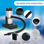 BORUIT Smoking Gun Cocktail Smoker Gun Includes Wood Chips and Accessories,Portable Drink Smoker,Indoor Food Smoker Infuser Kit for Cocktails,Meat,BBQ,Cheese,Veggies & Sous Vide（Silver)