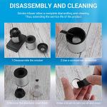 BORUIT Smoking Gun Cocktail Smoker Gun Includes Wood Chips and Accessories,Portable Drink Smoker,Indoor Food Smoker Infuser Kit for Cocktails,Meat,BBQ,Cheese,Veggies & Sous Vide（Silver)