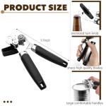 Ayearparty 12 Pcs Can Opener Manual Multifunctional Tin and Can Opener Smooth Edge with Sharp Blade Hand Held Soft Grip Handle Bottle Opener Quick Opening Tool with Large Turn Knob for Kitchen
