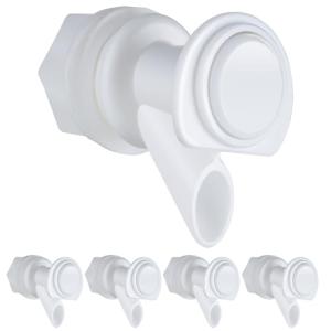 5PC Upgrade Push-Button Cooler Spigot Replacement, Compatible with Igloo 2, 3, 5 and 10 Gallon Beverage Coolers, Durable Water Cooler Spigot for 2-10 Gallon Water Jugs Replacement Part