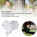 5PC Upgrade Push-Button Cooler Spigot Replacement, Compatible with Igloo 2, 3, 5 and 10 Gallon Beverage Coolers, Durable Water Cooler Spigot for 2-10 Gallon Water Jugs Replacement Part