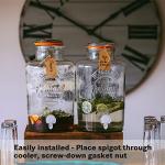 5PC Upgrade Push-Button Cooler Spigot Replacement, Compatible with Igloo 2, 3, 5 and 10 Gallon Beverage Coolers, Durable Water Cooler Spigot for 2-10 Gallon Water Jugs Replacement Part