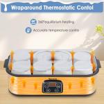 Suteck Yogurt Maker with 8 Glass Jars, Time & Temp Adjustable Control Yogurt Machine, Homemade Greek & Probiotic Yogurt, Automatic Shut-Off, BPA-Free, 48 oz Total, Black