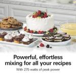 Hamilton Beach 6-Speed Electric Hand Mixer with Whisk, Dough Hooks and Easy Clean Beaters, Powerful 275 Watt Motor, Snap-On Storage Case, Black