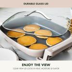 GreenPan Advanced 12” X 15” Electric Skillet with Lid, 7QT Capacity for Family Meals, Healthy Ceramic Nonstick PFAS-Free Coating, Fry, Sauté, Steam, Simmer, Sear, Stir Fry, Dishwasher Safe, Clay