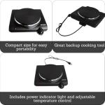 IMUSA Single Electric Hot Plate, Black