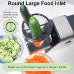 FYONIO Electric Cheese Grater, 5 in 1 Salad Maker with Stainless Steel Blades, 350W Electric Slicer Shredder/Slicer, Electric Salad Machine for Cheeses, Fruits, Vegetables