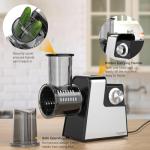 FYONIO Electric Cheese Grater, 5 in 1 Salad Maker with Stainless Steel Blades, 350W Electric Slicer Shredder/Slicer, Electric Salad Machine for Cheeses, Fruits, Vegetables