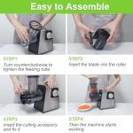 FYONIO Electric Cheese Grater, 5 in 1 Salad Maker with Stainless Steel Blades, 350W Electric Slicer Shredder/Slicer, Electric Salad Machine for Cheeses, Fruits, Vegetables