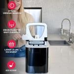 Frigidaire Compact Black Stainless Ice Maker, 26lbs Daily