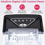 Frigidaire Compact Black Stainless Ice Maker, 26lbs Daily